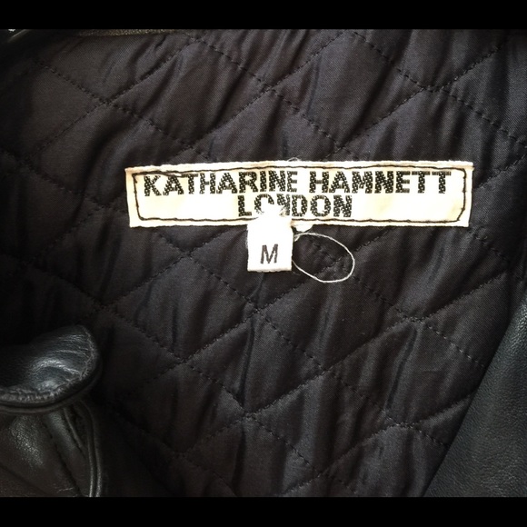 Vintage Katherine Hamnett biker jkt. Size M.